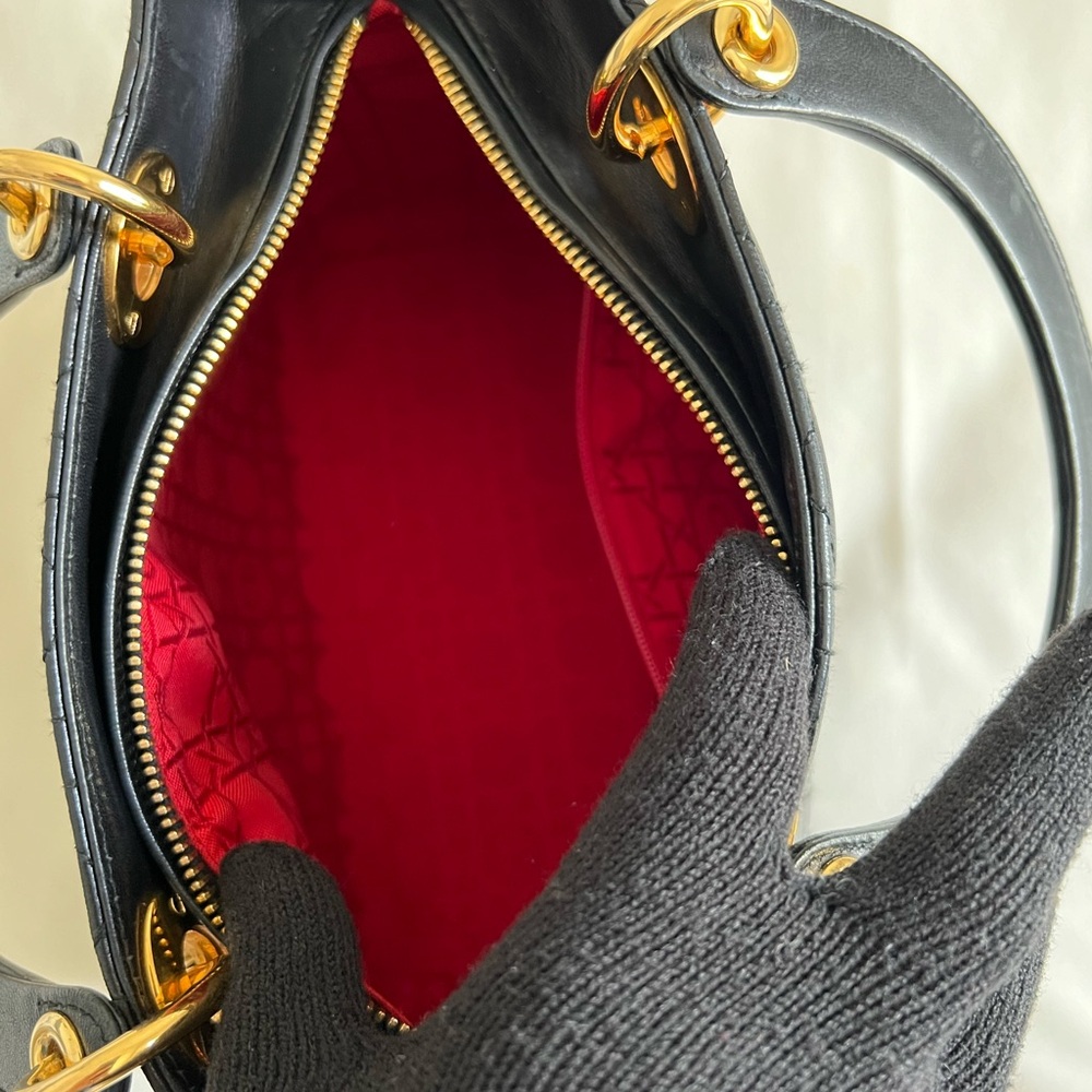 ❌❌SOLD❌❌Authentic Christian Lady Dior Medium Lambskin Handbag - Picture 10 of 16